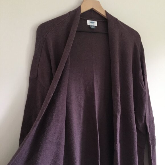 OLD NAVY | plum colored open front knit cardigan - Picture 7 of 8